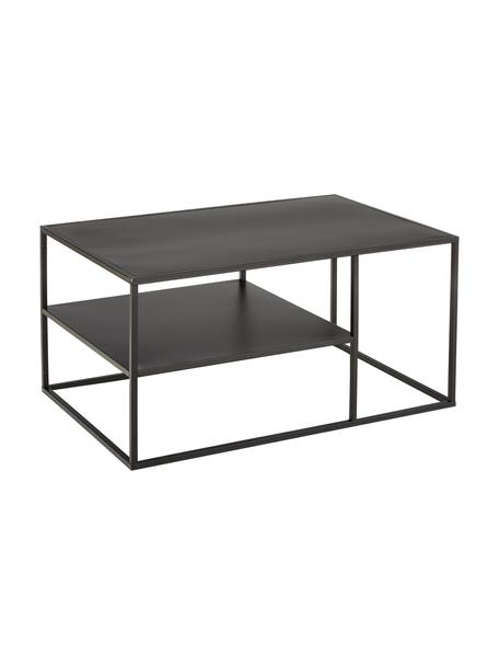 Mesa de centro de metal Neptun, Metal con pintura en polvo, Negro, An 90 x F 60 cm