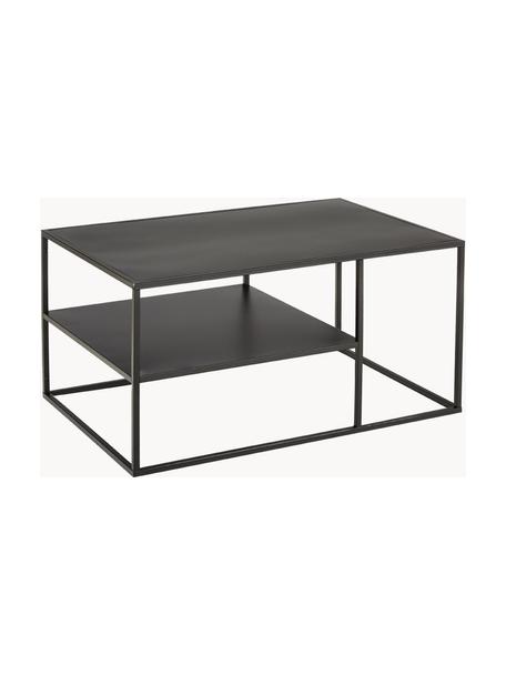 Table basse en métal Neptun, Métal, revêtement par poudre, Noir, larg. 90 x prof. 60 cm