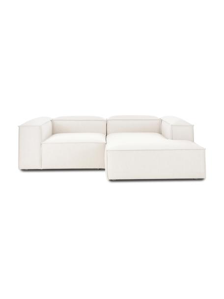 Divano angolare componibile Lennon, Rivestimento: 100% poliestere Con 115.0, Struttura: legno di pino massiccio, , Piedini: plastica, Tessuto beige, Larg. 238 x Prof. 180 cm, chaise-longue a destra
