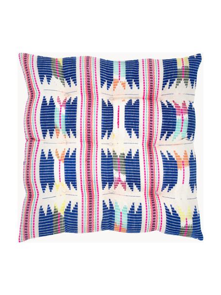 Kleurrijk stoelkussen Maria, Bovenzijde: multicolour. Onderzijde: beige, B 40 x L 40 cm