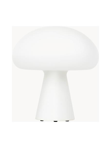 Přenosná stolní LED lampa s USB portem Obello, stmívatelná, Sklo, Bílá, Ø 22 cm, V 24 cm