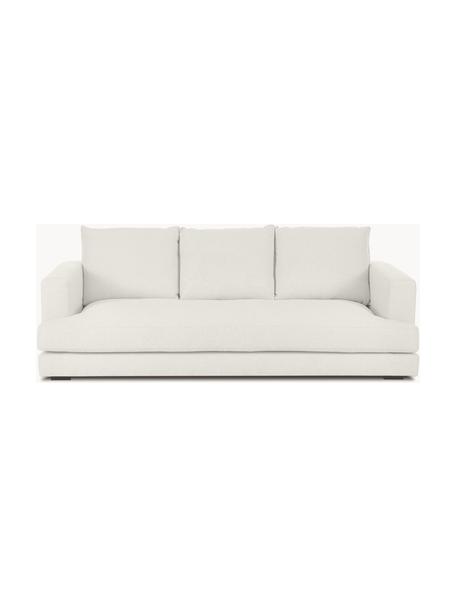 Bank Tribeca (3-zits), Bekleding: 100% polyester Met 25.000, Frame: massief grenenhout, Poten: massief gelakt beukenhout, Geweven stof crèmewit, B 228 x D 104 cm