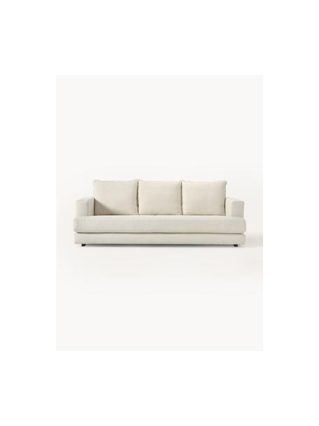 Sofa Tribeca (3-Sitzer), Bezug: 100 % Polyester Der hochw, Gestell: Massives Kiefernholz, Füße: Massives Buchenholz, lack, Webstoff Cremeweiß, B 228 x T 104 cm