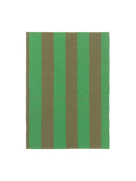 Paño de cocina Hale, 50% lino, 50% algodón, Verde oliva, verde, An 50 x L 70 cm