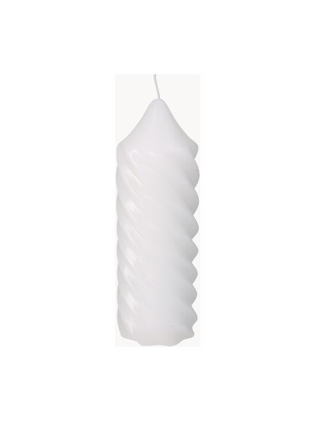 Grote stompkaars Spiral, Was, Wit, Ø 7 x H 20 cm