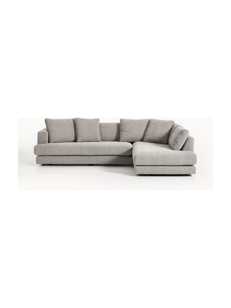 Bouclé-Ecksofa Tribeca, Bezug: Bouclé (93 % Polyester, 6, Gestell: Buchenholz, Kiefernholz, , Füße: Kiefernholz Dieses Produk, Bouclé Grau, B 274 x T 192 cm, Eckteil rechts