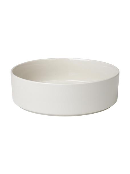 Servierschüssel Pilar in matt/glänzend, Keramik, Cremeweiss, Ø 27 cm