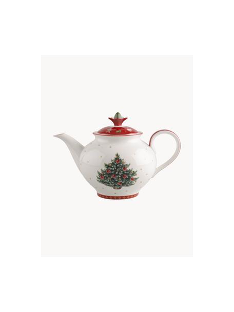 Porzellan-Teekanne Toy's Delight, 1.5 L, Premium Porzellan, Rot, Grün, Weiss, 1.5 L