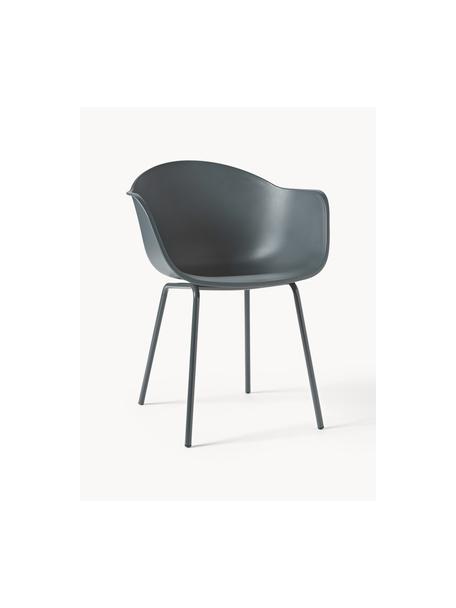 Chaise scandinave plastique Claire, Gris foncé, larg. 60 x prof. 54 cm