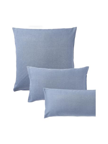 Federa in lino lavato Airy, 100% lino
Densità del filo 110 TC, qualità standard

Il lino è una fibra naturale caratterizzata da traspirabilità, resistenza e morbidezza. Il lino è un materiale rinfrescante e assorbente che assorbe e rilascia rapidamente l'umidità, rendendolo ideale per le temperature calde.

Il materiale utilizzato in questo prodotto è testato per le sostanze nocive e certificato secondo lo STANDARD 100 by OEKO-TEX®, 15.HIN.65948, HOHENSTEIN HTTI., Blu, Larg. 50 x Lung. 80 cm