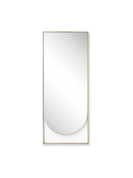 Rechthoekige leunende spiegel Masha, Lijst: gepoedercoat metaal, Messingkleurig, B 65 x H 160 cm