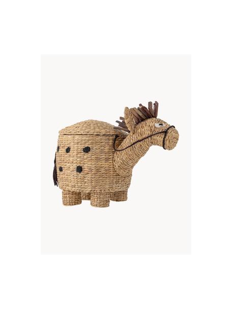 Aufbewahrungskorb Bobbi aus Wasserhyazinthe, Wasserhyazinthe, Hellbeige, B 65 x T 37 cm