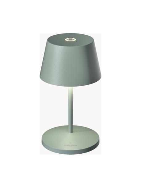 Lampada da esterno portatile a LED con luce regolabile Seoul, Lampada: alluminio rivestito, Verde salvia opaco, Ø 11 x Alt. 20 cm