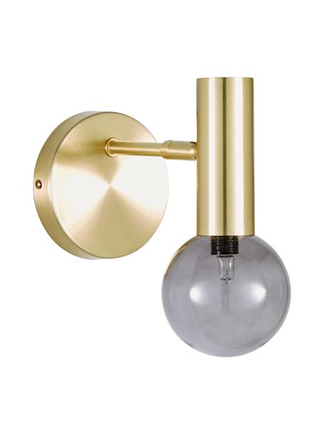 Applique murale LED orientable Wilson, Gris, couleur laitonnée, prof. 22 x haut. 22 cm