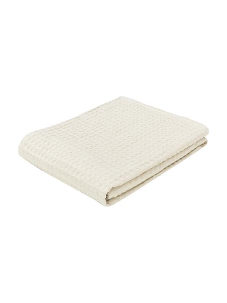 Colcha con estructura gofre Panal, 100% algodón, Crema, An 180 x L 260 cm (para camas de 140 x 200 cm)