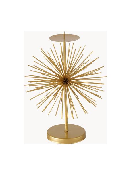 Candelabro dorato Pixo, Metallo verniciato a polvere, Dorato, Ø 16 x Alt. 24 cm