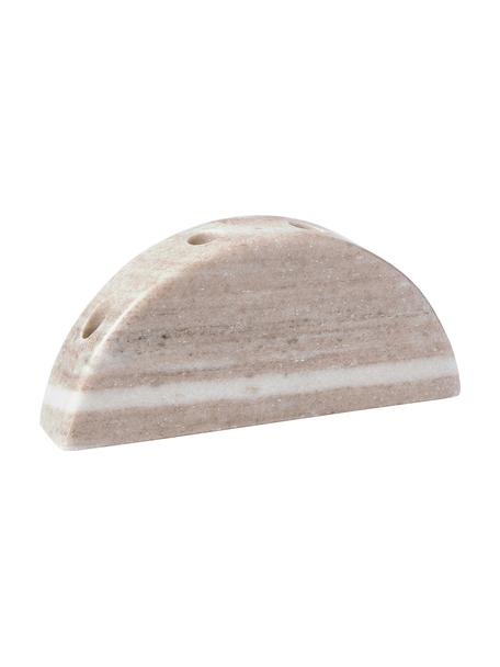 Marmor-Kerzenhalter Como, Marmor, Braun, marmoriert, B 28 x H 12 cm