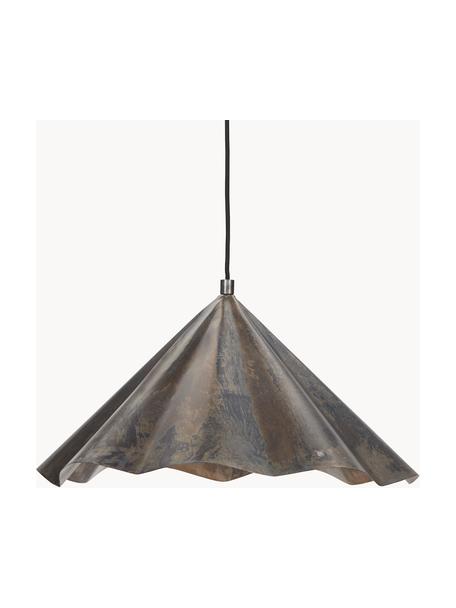 Lampada a sospensione fatta a mano Flola, Paralume: ferro rivestito, Marrone con finitura antica, Ø 50 x Alt. 25 cm