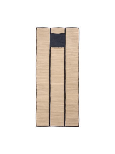 Strandmatte Beach, Seegras, Baumwolle, Schwarz, B 90 x L 190 cm