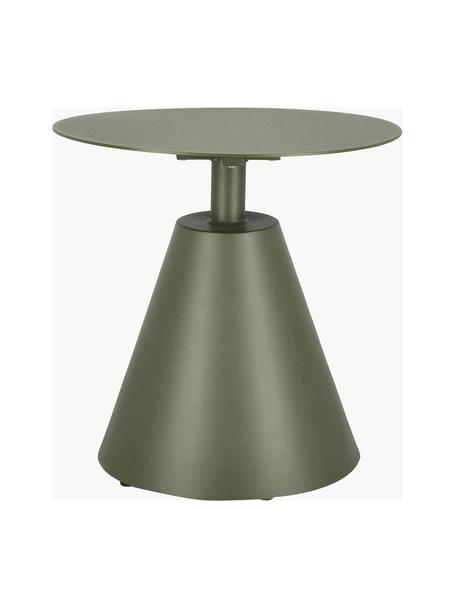 Tavolino da giardino rotondo Aloha, Alluminio verniciato a polvere, Verde oliva, Ø 50 cm