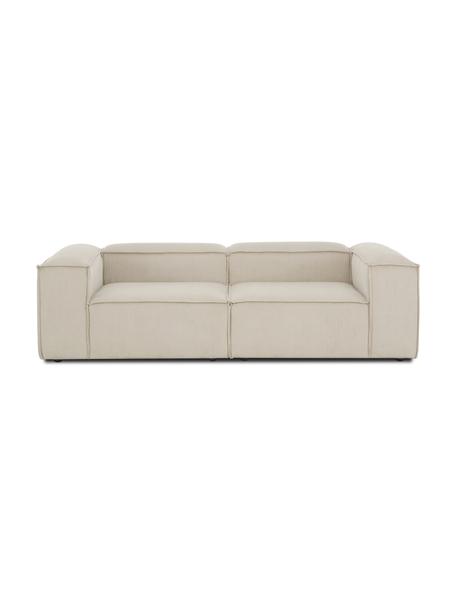 Modulares Sofa Lennon (3-Sitzer) in Beige aus Cord, Bezug: Cord (92% Polyester, 8% P, Gestell: Massives Kiefernholz, FSC, Cord Beige, B 238 x T 119 cm