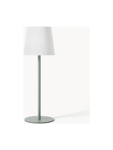 Lampe de table à intensité variable avec port USB Fausta, Vert, blanc, Ø 13 x haut. 37 cm