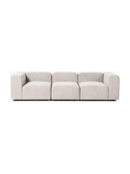 Modulares Sofa Lena (4-Sitzer), Bezug: Webstoff (88% Polyester, , Gestell: Kiefernholz, Schichtholz,, Füße: Kunststoff, Webstoff Off White, B 284 x T 106 cm