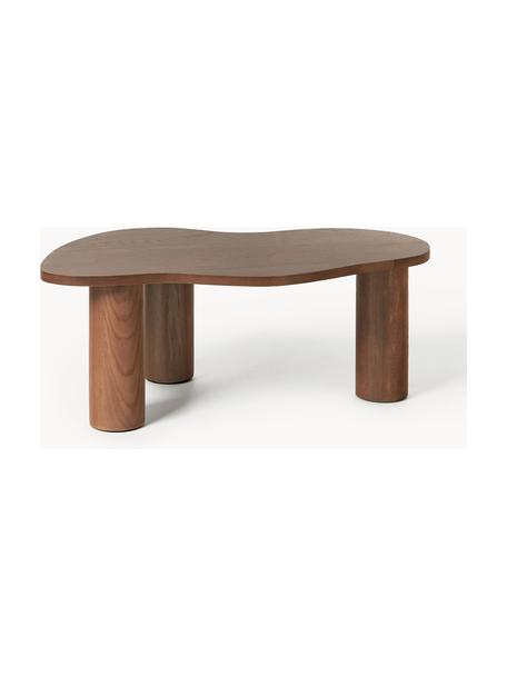 Mesa de centro de forma orgánica de madera de nogal Didi, Madera de roble maciza lacada

Este producto está hecho de madera de origen sostenible y con certificación FSC®., Madera de roble lacada en marrón oscuro, An 90 x F 51 cm