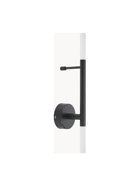 Große LED-Wandleuchte Gratia, Schwarz, Weiß, B 10 x H 45 cm