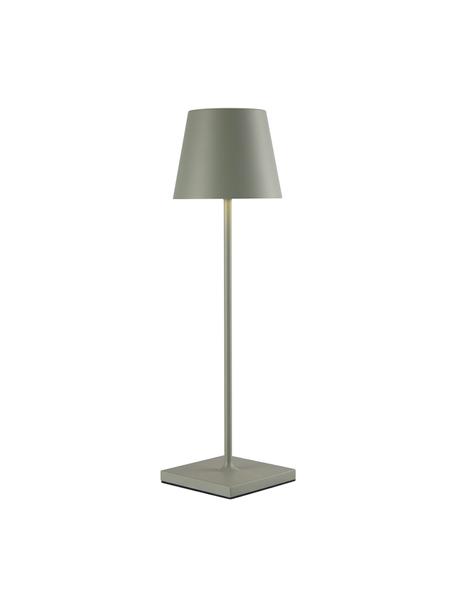 Prenosná stmievateľná stolová lampa Kelly, Potiahnutý hliník, Olivovo zelená, Ø 10 x V 38 cm