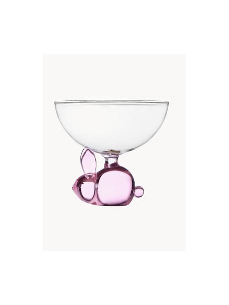 Copa de cóctel artesanal Animal Farm, Vidrio de borosilicato, Transparente, rosa, Ø 11 x Al 10 cm, 300 ml