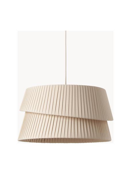 Suspension avec abat-jour asymétrique Nyla, Beige, Ø 45 x haut. 45 cm