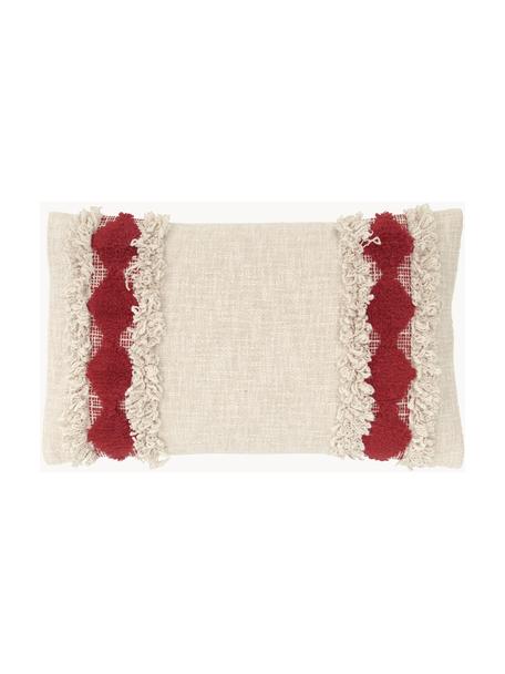 Poszewka na poduszkę w stylu boho Yula, 100% bawełna, Kremowobiały, S 30 x D 50 cm
