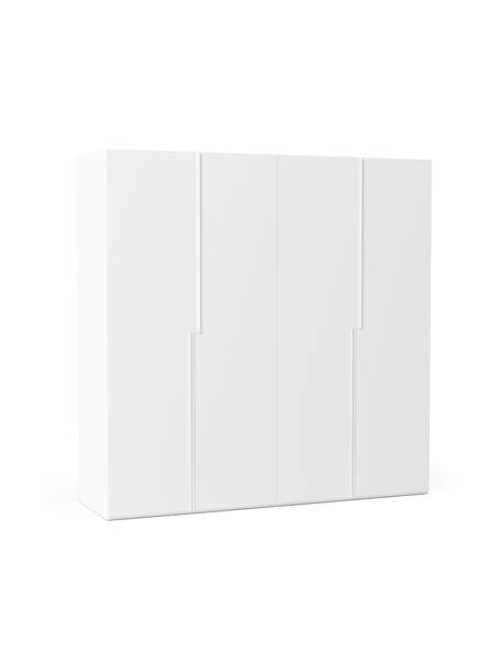 Armadio componibile con ante battenti Leon, larg. 200 cm, in diverse varianti, Bianco, Interno Basic, larg. 200 x alt. 200 cm