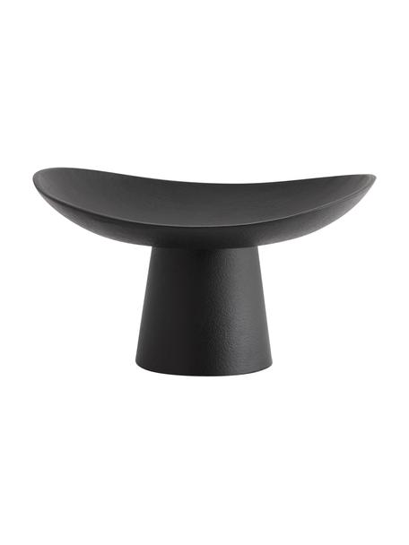 Coupe à fruits ovale Kepel, Aluminum, enduit, Noir, larg. 26 x long. 23 cm