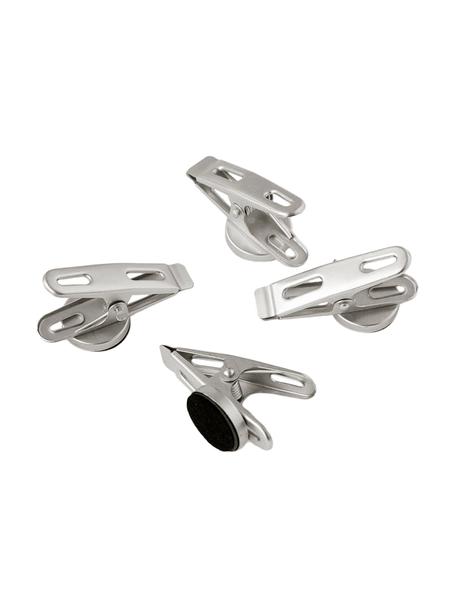 Magnetklammern Clips, 4 Stück, Metall, magnetisch, Metall, B 2 x H 5 cm