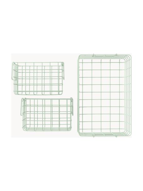 Set cestini The Baskets 3 pz, Acciaio verniciato a polvere, Verde salvia, Set in varie misure