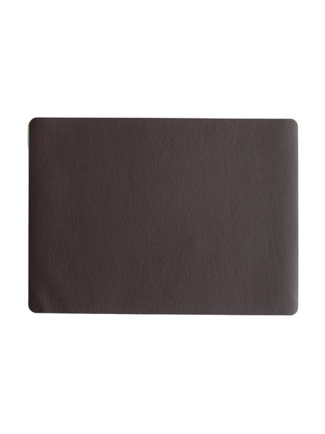 Tovaglietta americana in similpelle Pik 2 pz, Plastica (PVC), Marrone scuro, Larg. 33 x Lung. 46 cm