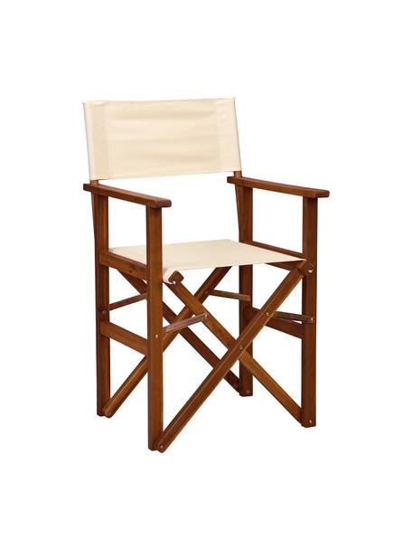 Chaise de jardin bois d'acacia Hollywood, rabattable, Brun, couleur crème, larg. 53 x prof. 54 cm