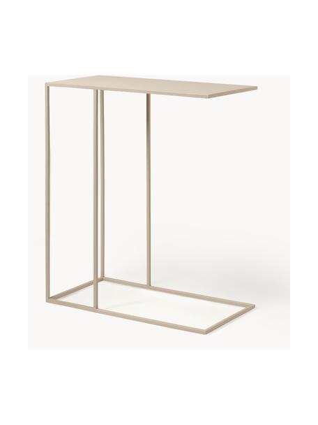 Mesa auxiliar artesanal Fera, Acero con pintura en polvo, Beige claro, An 50 x Al 58 cm