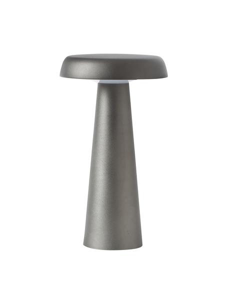 Venkovní stolní LED lampa Arcello, Eloxovaný kov, Šedá, Ø 14 cm, V 25 cm