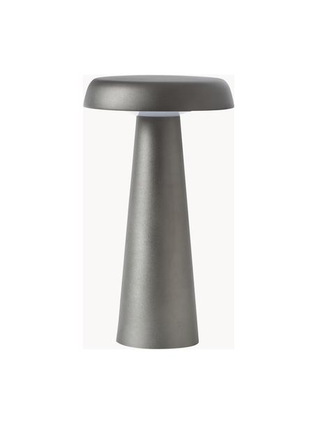Vonkajšia stolová LED lampa Arcello, Kov, eloxovaný, Sivá, Ø 14 x V 25 cm