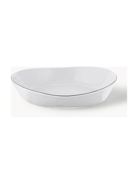 Ručně vyrobené porcelánové mísy Salt Ø 20 cm, 2 ks, Porcelán, Bílá, Š 20 cm, V 4 cm