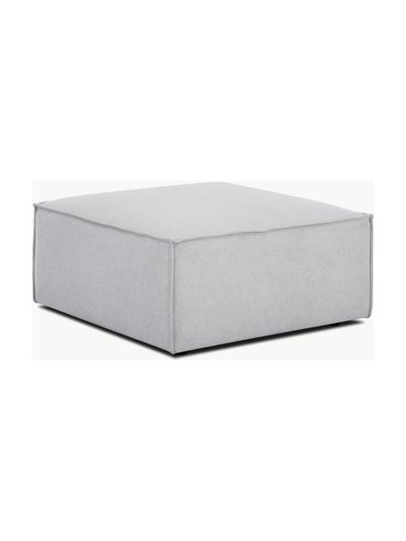 Voetenbank Lennon, Bekleding: 100% polyester De slijtva, Frame: massief grenenhout, FSC-g, Poten: kunststof, Geweven stof grijs, B 88 x D 88 cm