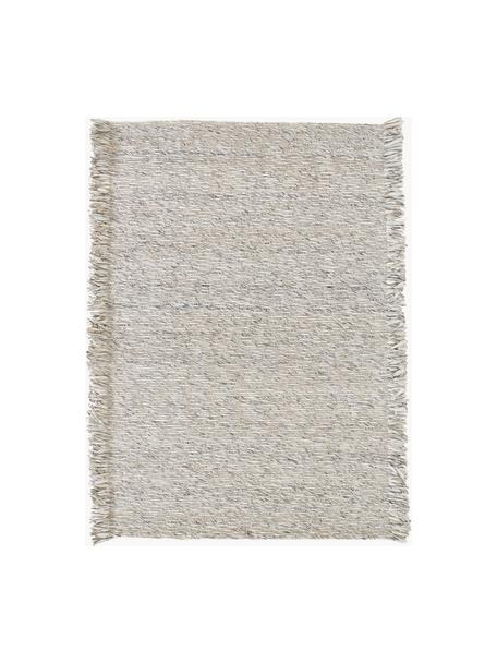 Naplocho tkaný koberec so strapcami Bunko, 86 % recyklovaný polyester, 14 % bavlna, Béžová, melírovaná, Š 120 x D 180 cm (veľkosť S)