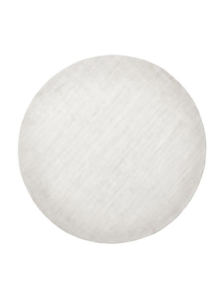 Okrúhly ručne tkaný koberec z viskózy Jane, Slonovinová kosť, Ø 120 cm (veľkosť S)