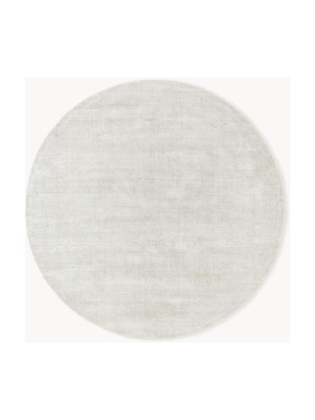 Tapis rond en viscose tissé main Jane, Blanc cassé, Ø 250 cm (taille XL)