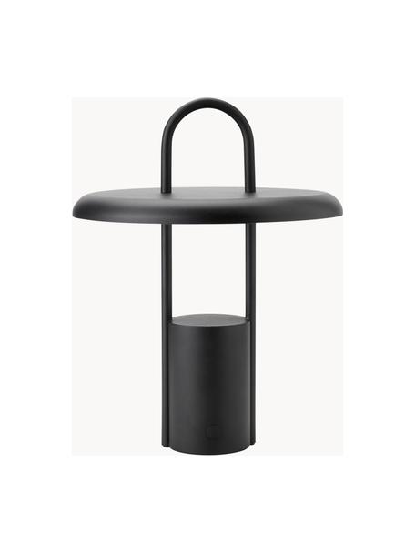 Dimbare outdoor LED tafellamp Pier met USB-aansluiting, Lamp: bekleed ijzer, Zwart, Ø 20 x H 25 cm