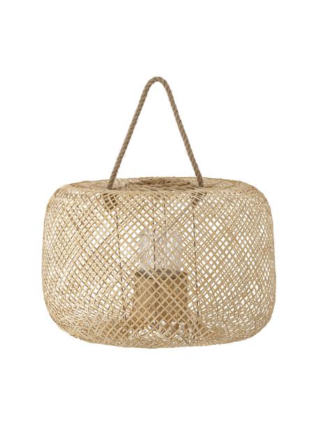 Lantaarn Musu van bamboehout, Beige, Ø 50 x H 32 cm