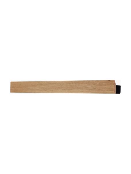 Colgador magnético Flex, Barra: madera de roble, Anclaje: acero recubierto, Madera clara, negro, An 60 x Al 6 cm